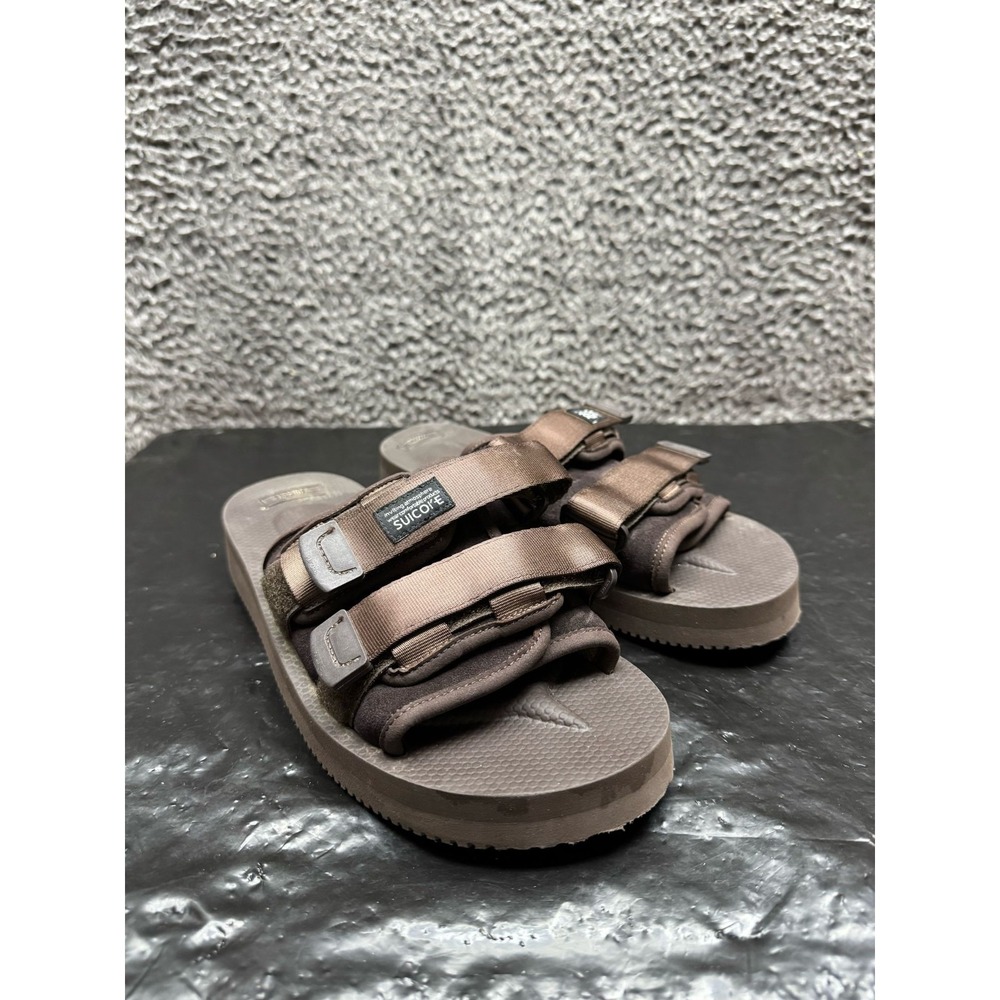 Suicoke X Vibram‎ Footbed & Outsole Moto Vs Suede Sliders Brown Mens Size US 7